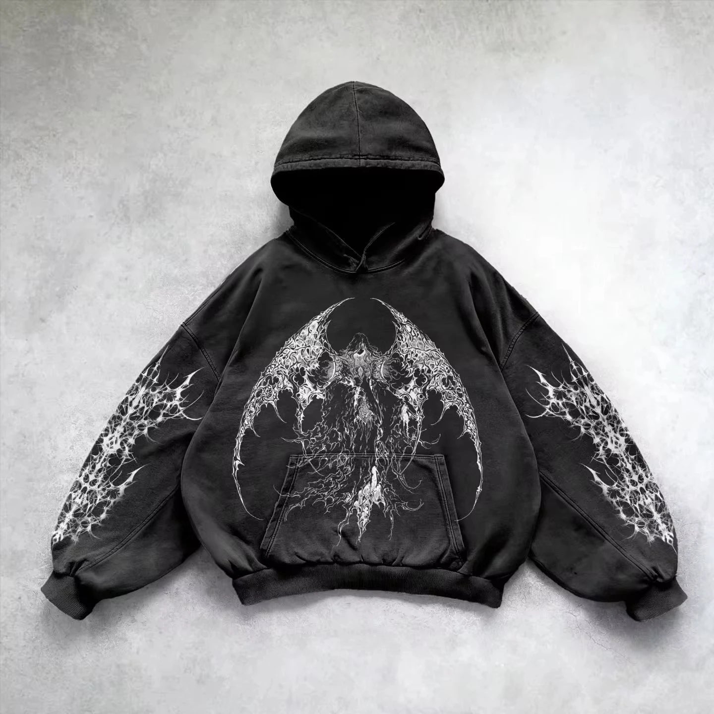 Gothic Graphic Print Hoodie