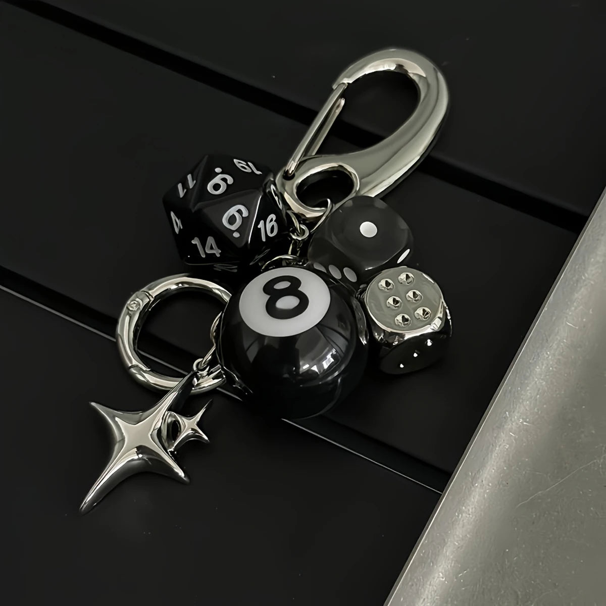 Magic 8 Ball Pendant Keychain