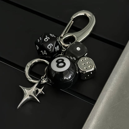 Magic 8 Ball Pendant Keychain
