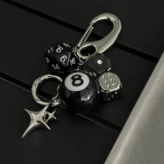 Magic 8 Ball Pendant Keychain