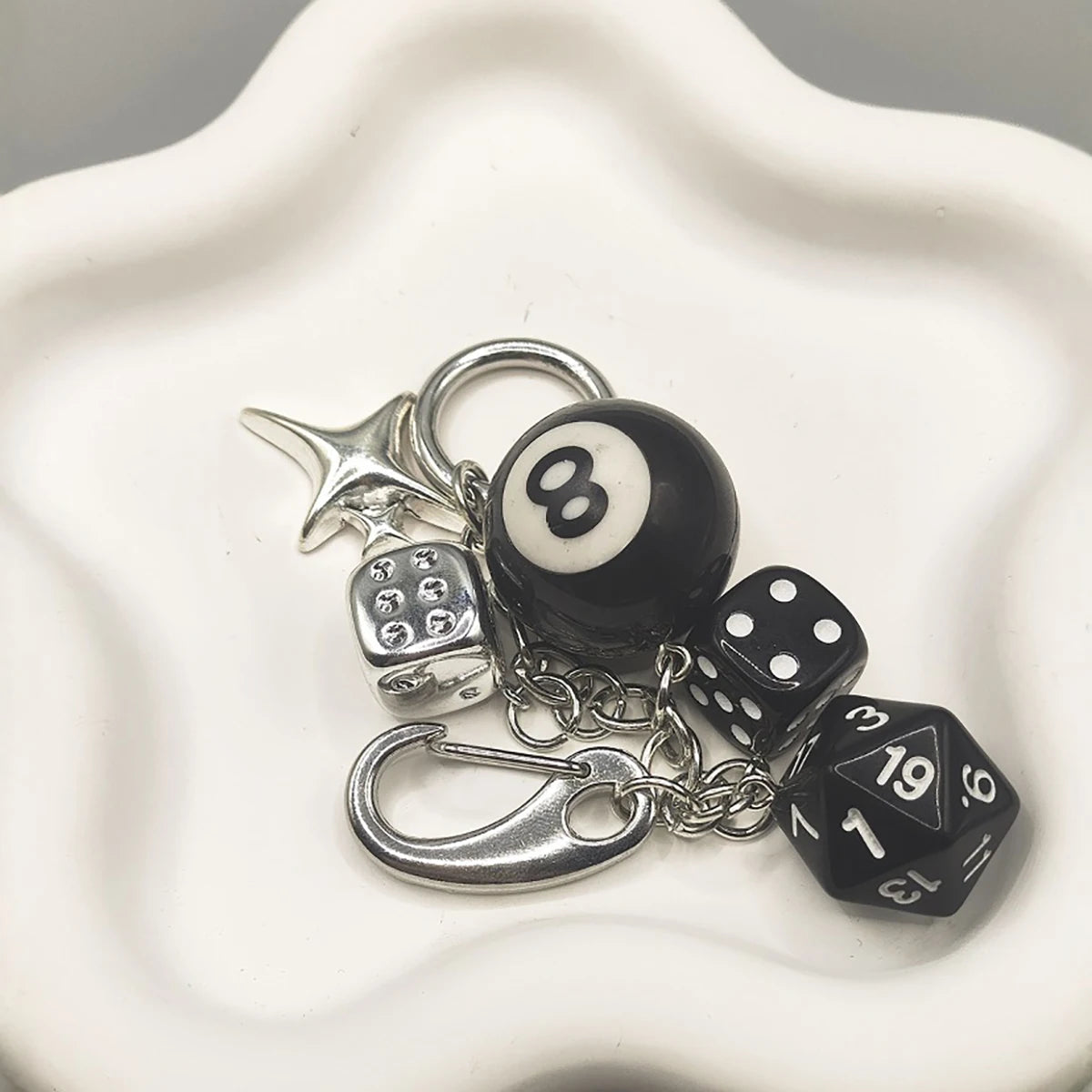 Magic 8 Ball Pendant Keychain
