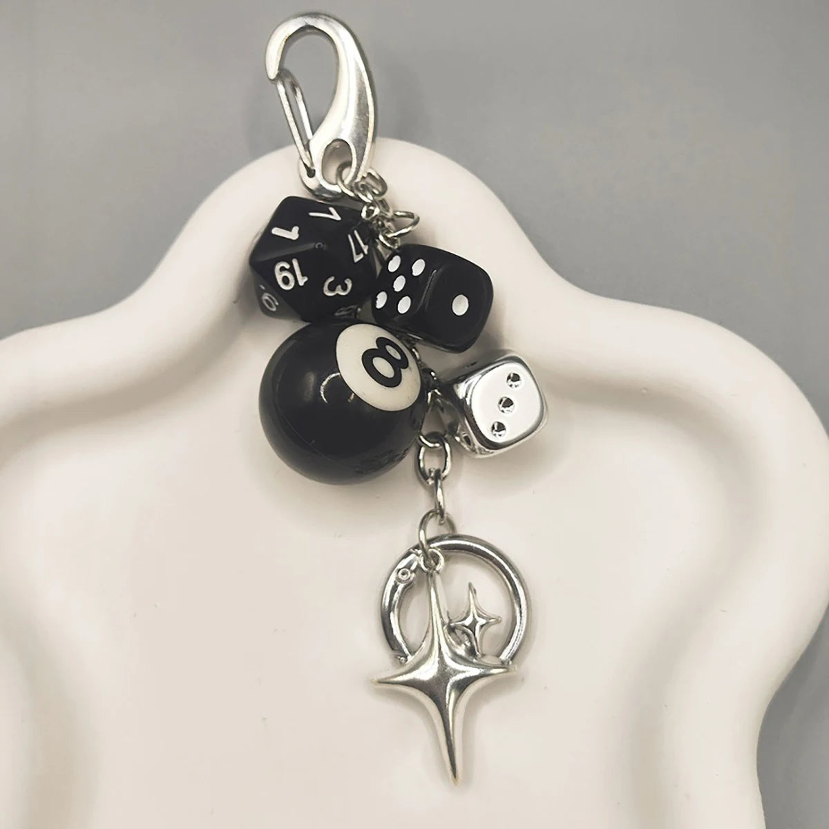 Magic 8 Ball Pendant Keychain