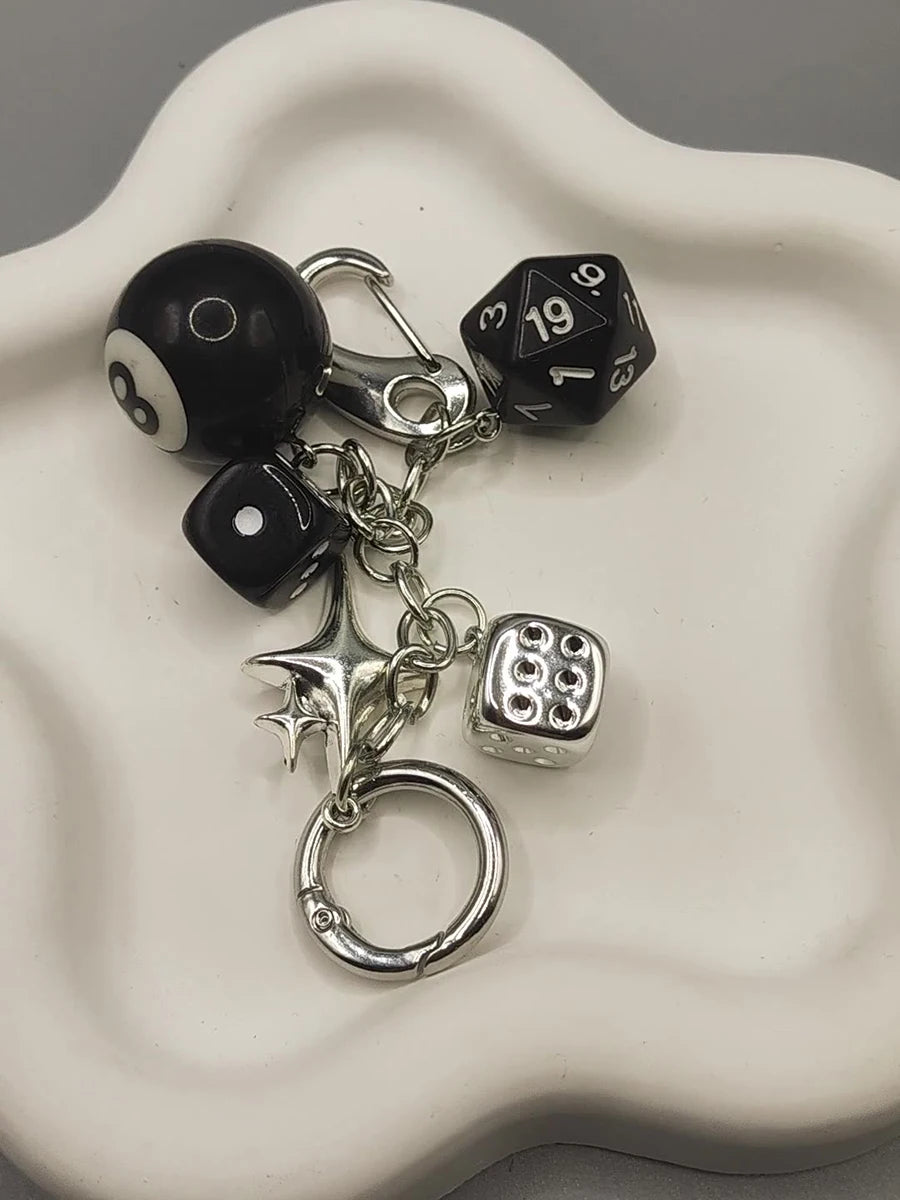 Magic 8 Ball Pendant Keychain