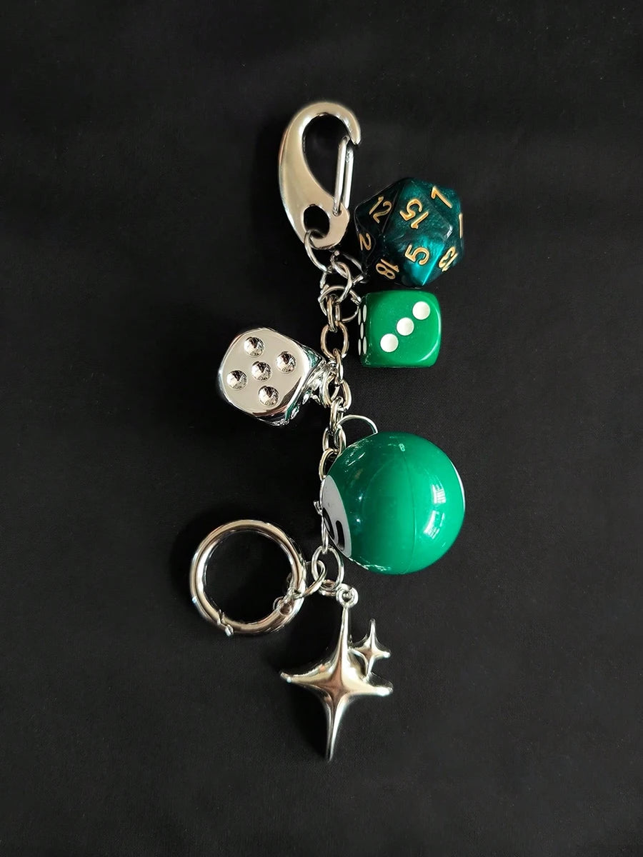 Magic 8 Ball Pendant Keychain