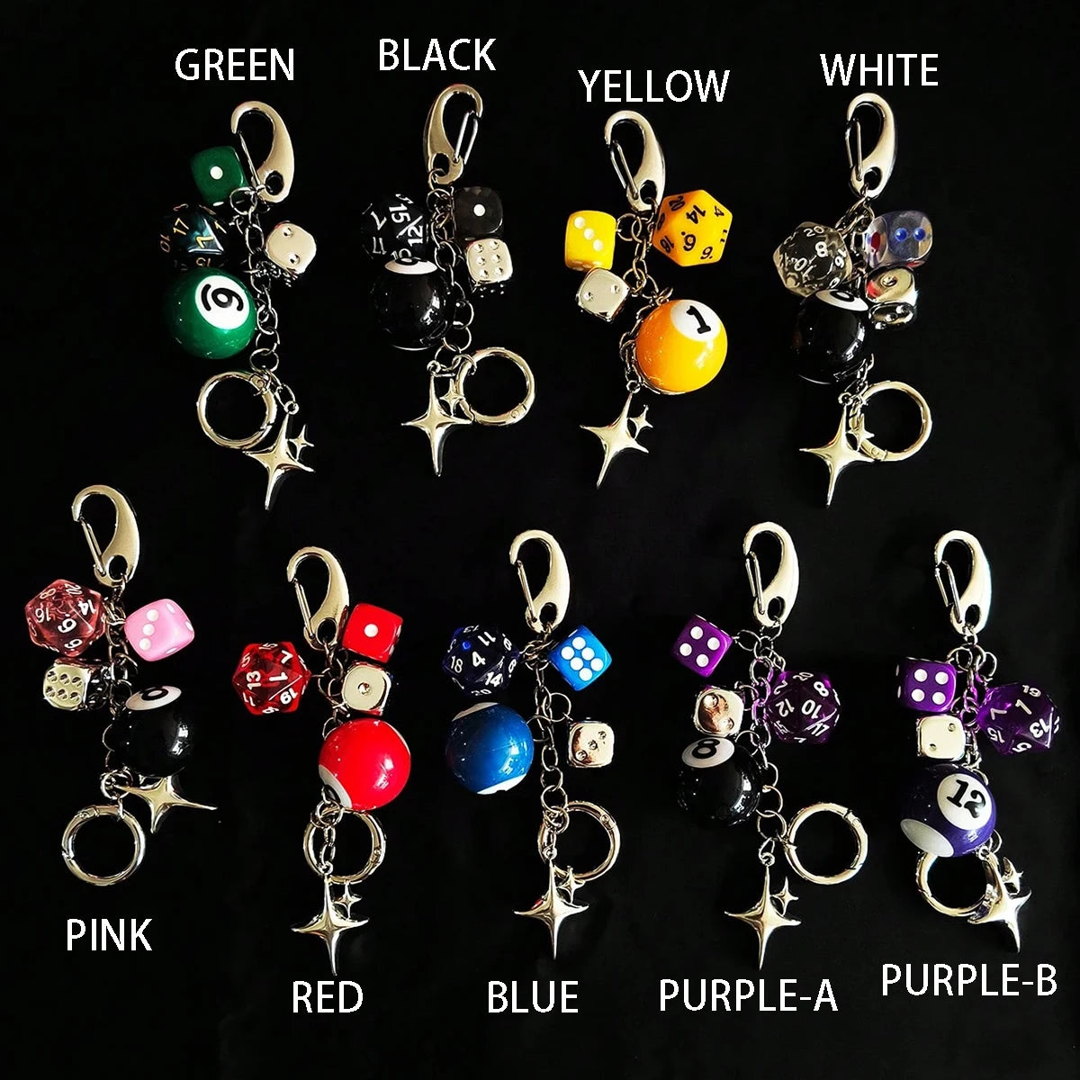 Magic 8 Ball Pendant Keychain