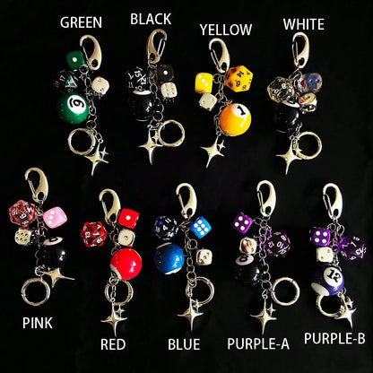 Magic 8 Ball Pendant Keychain